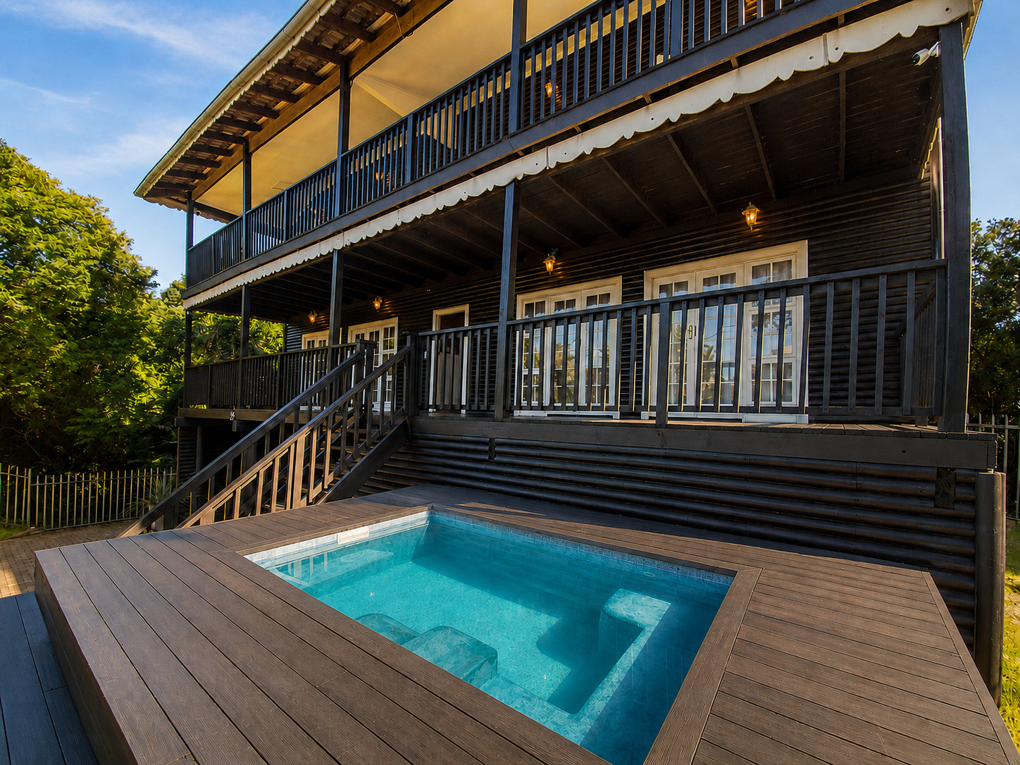 Swimming pool and timber exterior