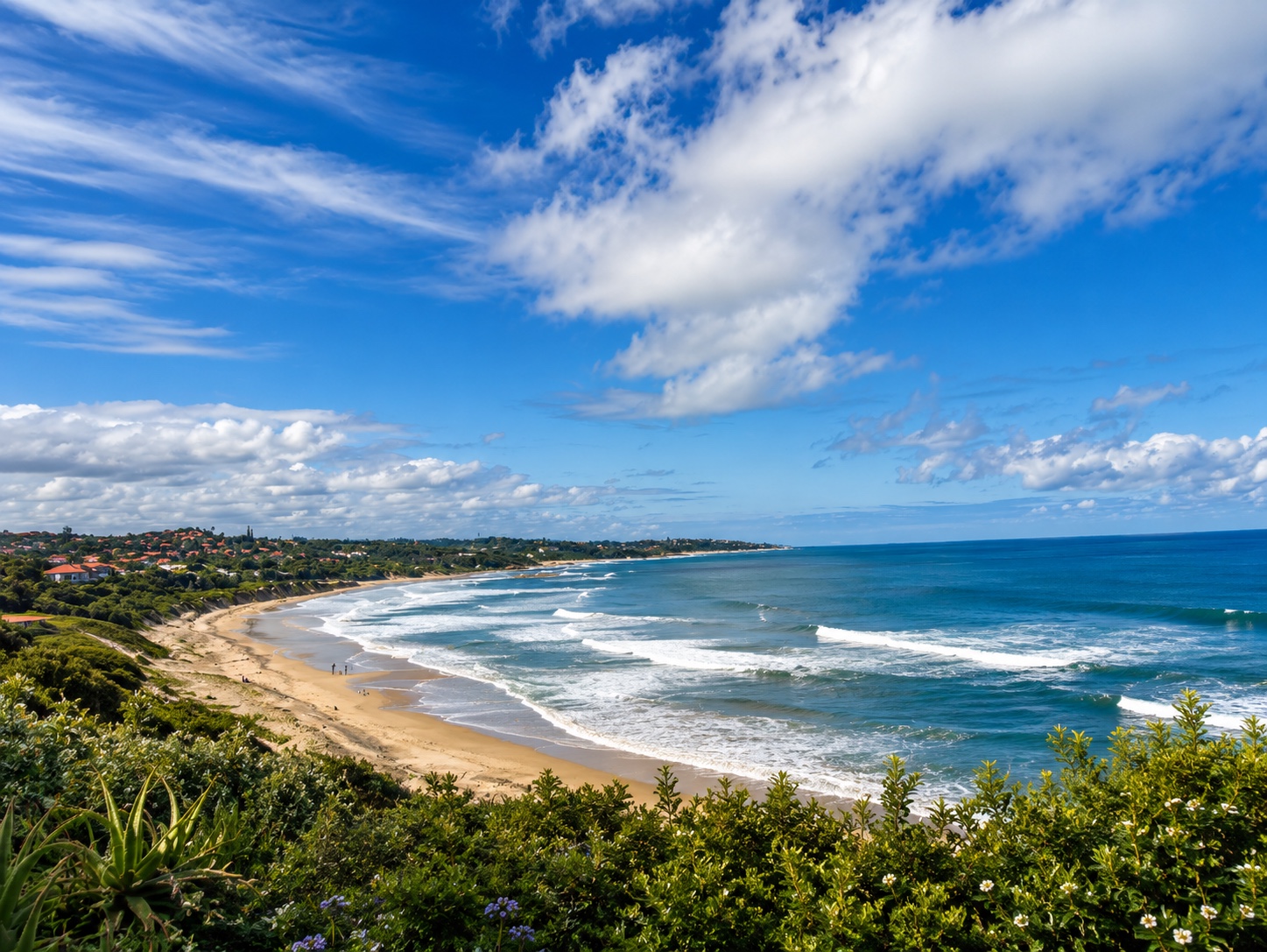 Panoramic view along the unspoilt Trafalgar coastline