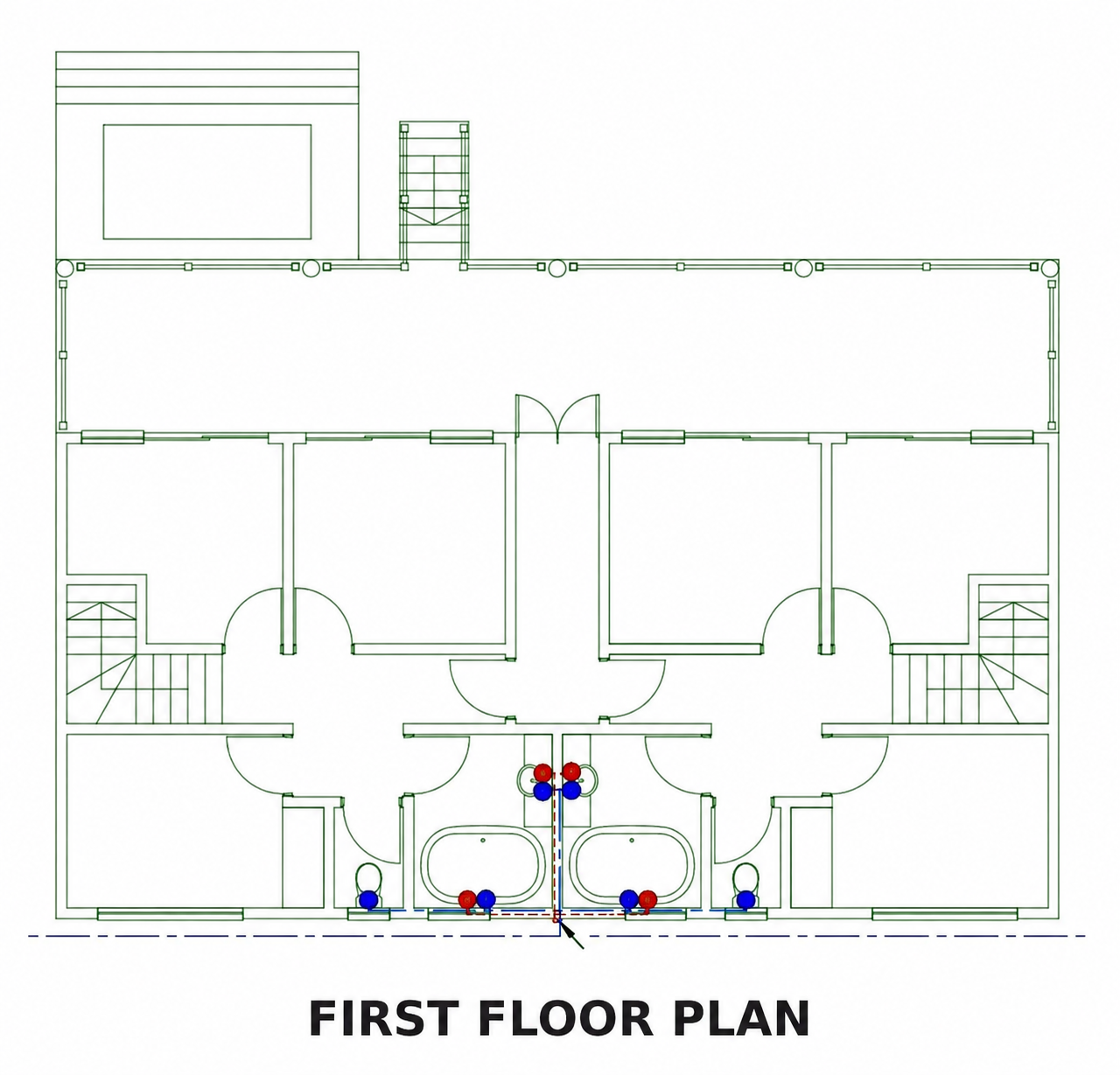 Completed first floor plan